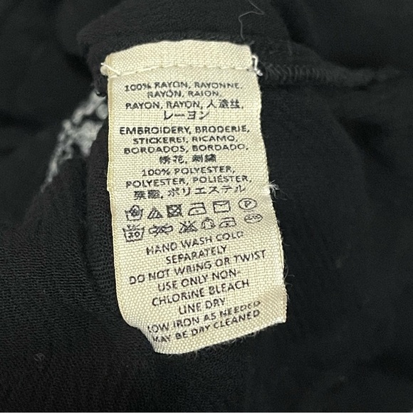 Free People Black Diamond Embroidered Sleeveless Tunic Top Size  XS - Picture 11 of 11